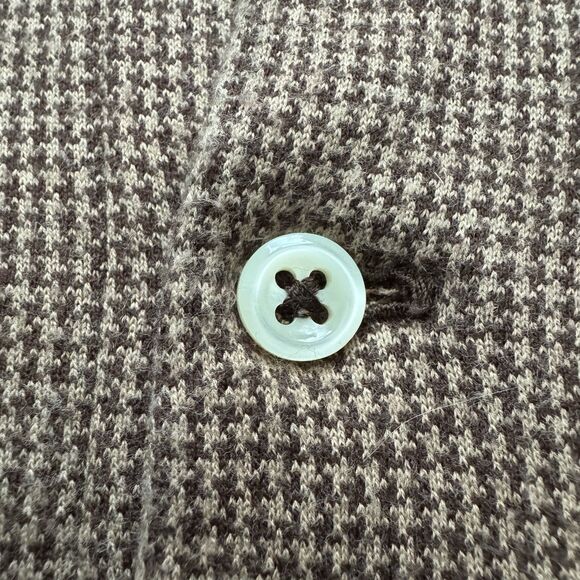 Vintage Polo Ralph Lauren Men’s XL Brown Houndstooth Pima Cotton Polo Shirt - Picture 5 of 8